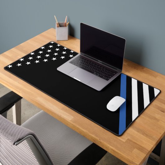 ブルーライン警察担当役員バッジアクリル賞 デスクマット (オフィス2)