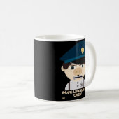 「ブルーライン・ベーコン・クルー」警おもしろい察 コーヒーマグカップ (正面右)