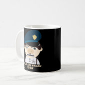「ブルーライン・ベーコン・クルー」警おもしろい察 コーヒーマグカップ (正面左)