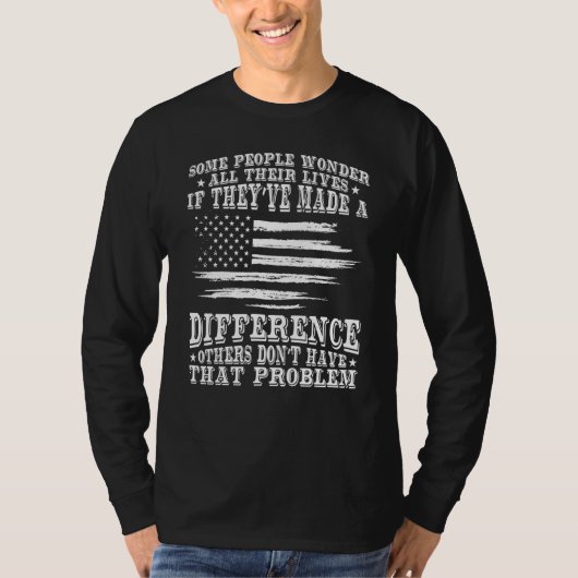 ブルーライン 私たちは違いを生み出す 警察官 Tシャツ (正面)