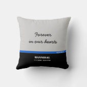 ブルーラインK-9メモリアルパーソナライズされた クッション (裏面)