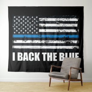 ブルーラインUSAフラグ MAGA WWG1WA バックザブルー タペストリー