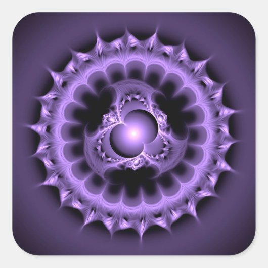 ブルーラウンドデジタル装飾 スクエアシール (正面)