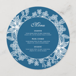 ブルーラウンドメニューのホワイトレース メニュー