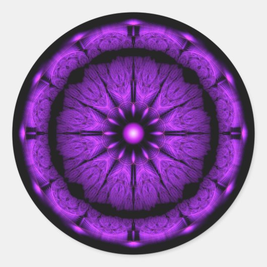 ブルーラウンド神聖な素晴らしいオーナメント ラウンドシール (正面)