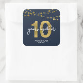 ブルーラエレガントイツ10周年結婚を迎える スクエアシール (バッグ)