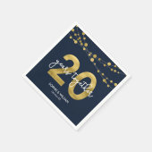 ブルーラエレガントイツ20周年結婚パーティー スタンダードカクテルナプキン (角)