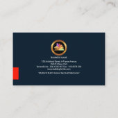 ブルーラグジュアリーすごいなホームビルダーアーキテクト 名刺 (裏面)