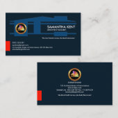 ブルーラグジュアリーすごいなホームビルダーアーキテクト 名刺 (正面/裏面)