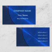 ブルーラグジュアリークールメタル名刺 名刺 (正面/裏面)