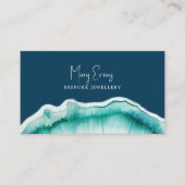 ブルーラグジュアリースタイルエフェクト名刺 名刺 (正面)