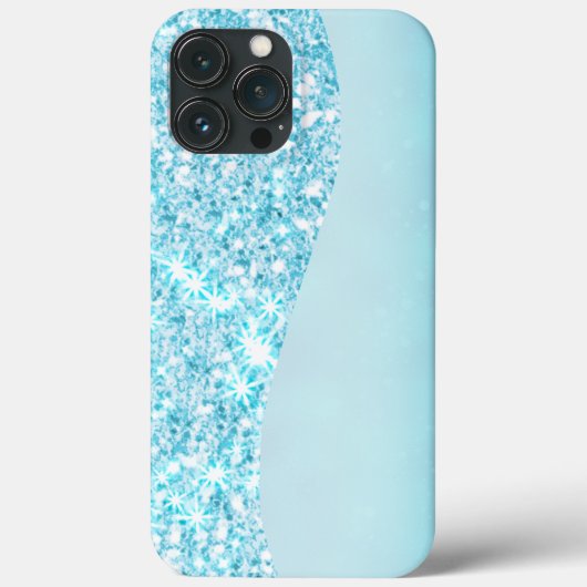 ブルーラグジュアリーモダングラディエント銀河系グリッタースター Case-Mate iPhoneケース (裏面)