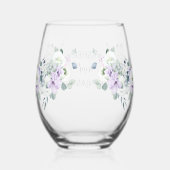 ブルーラグジュアリー春ワイルドフラワーバラガーデンシームレス ステムなしワイングラス (右)