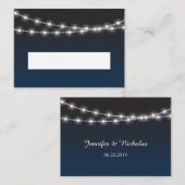 ブルーラグラデーションイツウェディングレセプション座席表 プレイスカード (正面/裏面)