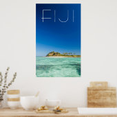 ブルーラグーンの海の風景、フィジー ポスター (キッチン)