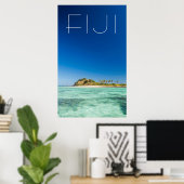 ブルーラグーンの海の風景、フィジー ポスター (ホームオフィス)