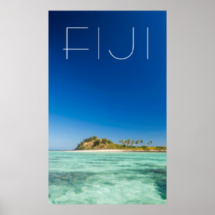 ブルーラグーンの海の風景、フィジー ポスター