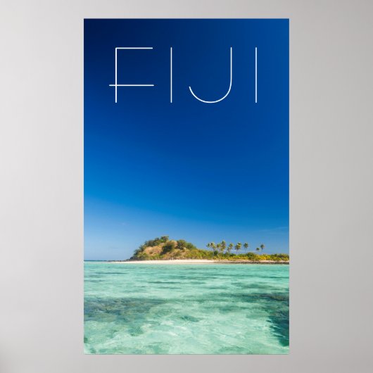 ブルーラグーンの海の風景、フィジー ポスター (正面)