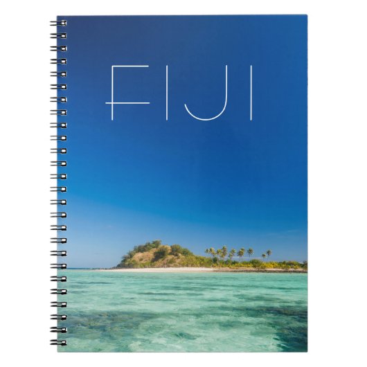 ブルーラグーンの海景、フィジー ノートブック (正面)