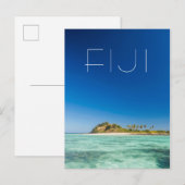 ブルーラグーンの海景、フィジー ポストカード (正面/裏面)