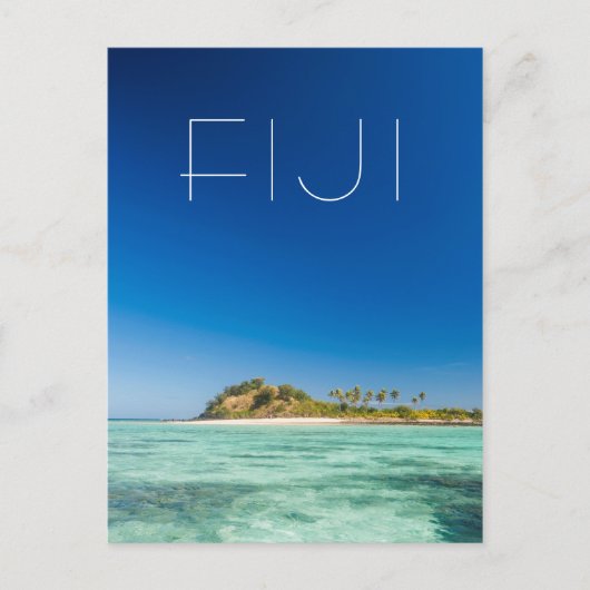 ブルーラグーンの海景、フィジー ポストカード (正面)