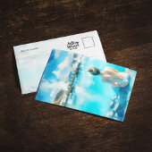 ブルーラグーンアイスランドウォーターカラーポストカード 招待状