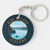ブルーラグーンアイスランドサーク動揺してル キーホルダー (裏面)