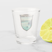 ブルーラグーンアイスランドトラベルアートヴィンテージ ショットグラス (裏面)