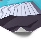 ブルーラグーンアイスランドトラベルポスター ポスター (角)