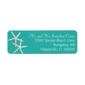 ブルーラグーンスターフィッシュカップルのスキニー住所 シール (正面)