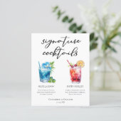 ブルーラグーンダーティシャーリーシグネチャーカクテルメニュー (スタンド正面)