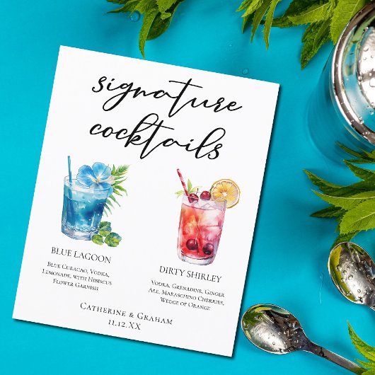 ブルーラグーンダーティシャーリーシグネチャーカクテルメニュー