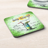 ブルーラグーンドリンクレシピ コースター (左側)