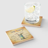 ブルーラグーンバーテンドリンクレシピ ストーンコースター (横)