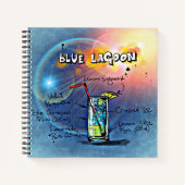 ブルーラグーン(12ドリンクレシピセットの#12) ノートブック (正面)