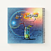 ブルーラグーン(12ドリンクレシピセットの#12) ノートブック (裏面)