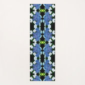 ブルーラケキャップアジサイ花クローズアップ抽象芸術 ヨガマット (正面)