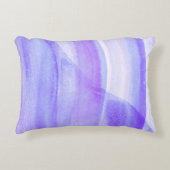 ブルーラゴスウォーターカラー抽象芸術 アクセントクッション (正面)