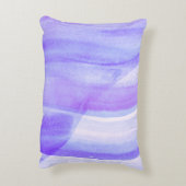 ブルーラゴスウォーターカラー抽象芸術 アクセントクッション (裏面(縦))