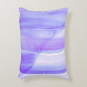 ブルーラゴスウォーターカラー抽象芸術 アクセントクッション (正面(垂直))