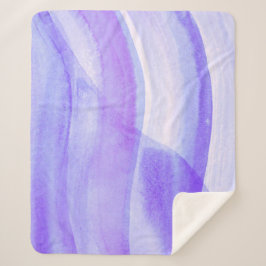 ブルーラゴスウォーターカラー抽象芸術 シェルパブランケット