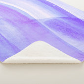 ブルーラゴスウォーターカラー抽象芸術 シェルパブランケット (3/4)