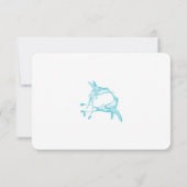 ブルーラジアンスハミングバードキスウェディングRSVP 出欠カード (裏面)