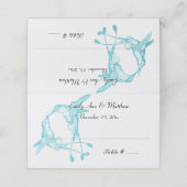 ブルーラジアンスハミングバ結婚ードズ座席表 プレイスカード (外部開封)