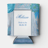 ブルーラスティックテーマブライダルシャワー 缶クーラー (正面)