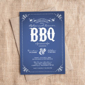 ブルーラスティックリハーサルディナー BBQ 招待状