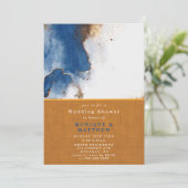 ブルーラストカッパーゲートウェディングシャワー招待状 (スタンド正面)