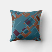 ブルーラストタンブルゴーニュ斜めアートMCMルックモチーフ クッション (裏面)