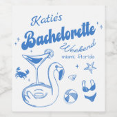 ブルーラストトーストビーチバチェロレッテ週末 ワインラベル (シングルラベル)