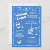 ブルーラストトーストビーチバチェロレッテ週末 招待状 (裏面)